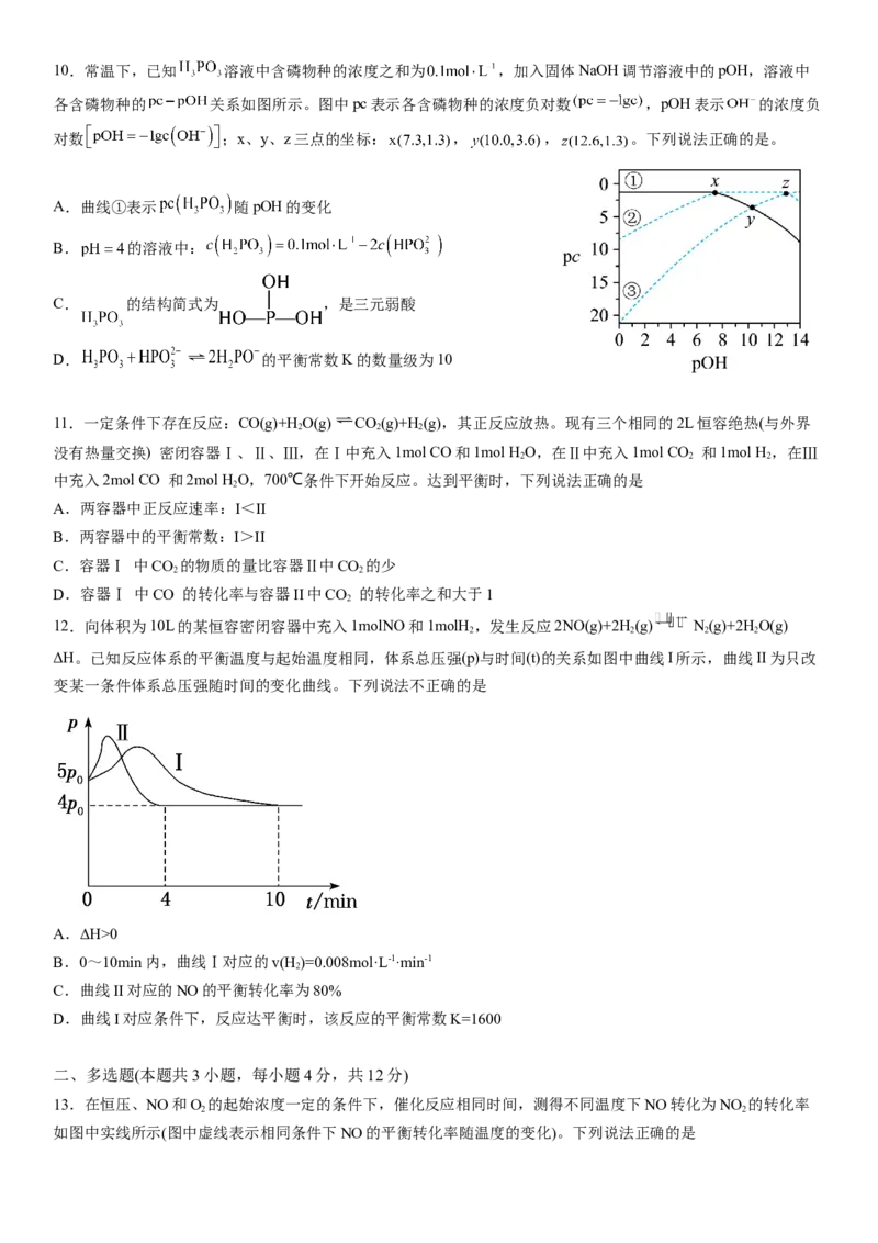 大连市第二十四中学2022-2023学年度高考适应性测试（一）化学试题_05高考化学_高考模拟题_新高考_2023辽宁省大连市第二十四中学高三上学期高考适应性测试（一模）化学