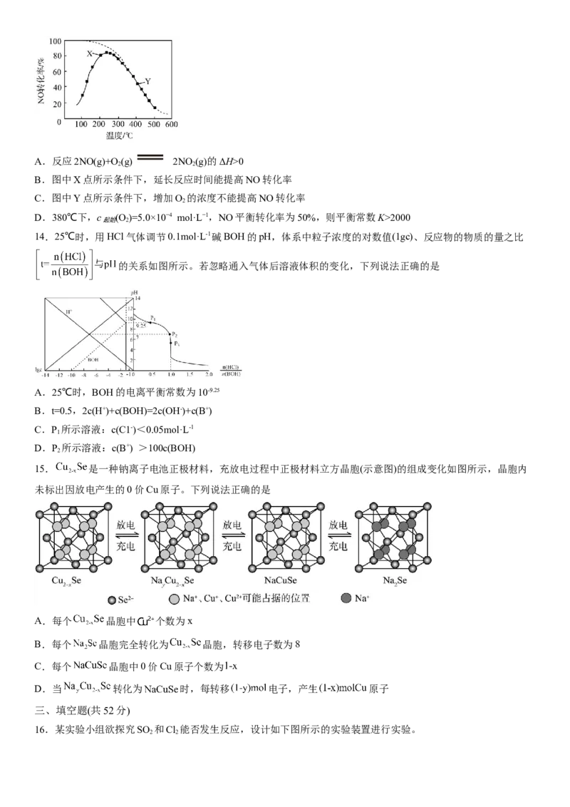 大连市第二十四中学2022-2023学年度高考适应性测试（一）化学试题_05高考化学_高考模拟题_新高考_2023辽宁省大连市第二十四中学高三上学期高考适应性测试（一模）化学