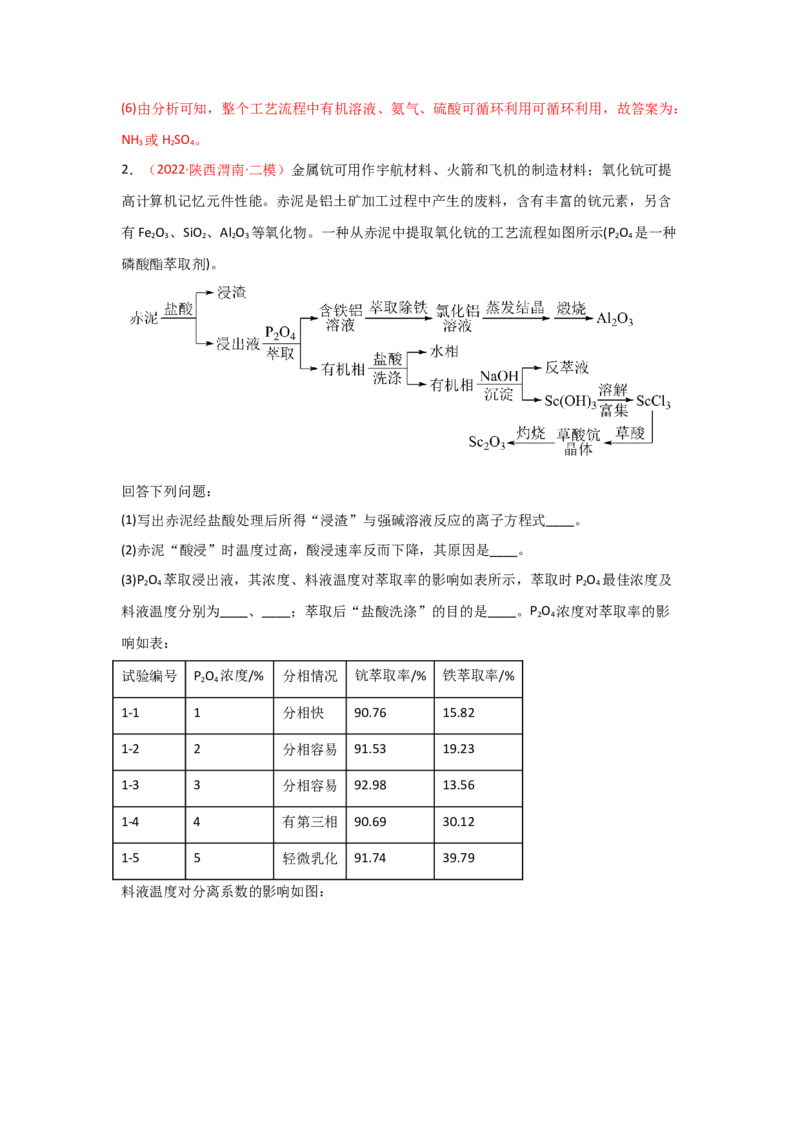 专题十工艺流程题（考点剖析）-高考引领教学2023年高考化学二轮针对性复习方案（解析版）_05高考化学_通用版（老高考）复习资料_2023年复习资料_二轮复习