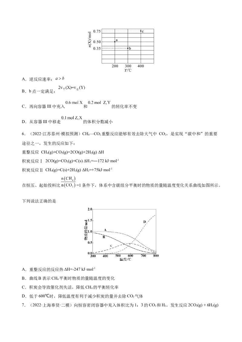 专题讲座（七）常考速率、平衡图像题解题策略（练）-2023年高考化学一轮复习讲练测（全国通用）（原卷版）_05高考化学_通用版（老高考）复习资料_2023年复习资料_一轮复习