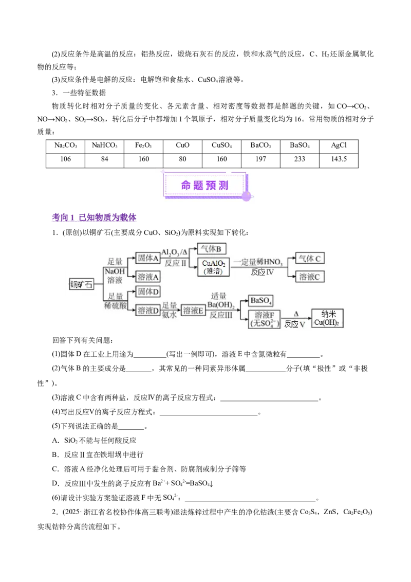 热点专项陌生元素及其化合物性质探究分析（原卷版）_05高考化学_2025年新高考资料_二轮复习_上好课2025年高考化学二轮复习讲练测（新高考通用）3379109_主题二元素及其化合物