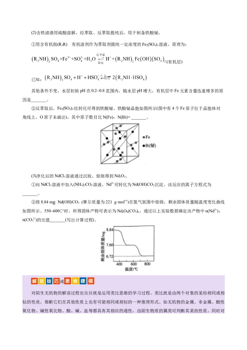 热点专项陌生元素及其化合物性质探究分析（原卷版）_05高考化学_2025年新高考资料_二轮复习_上好课2025年高考化学二轮复习讲练测（新高考通用）3379109_主题二元素及其化合物