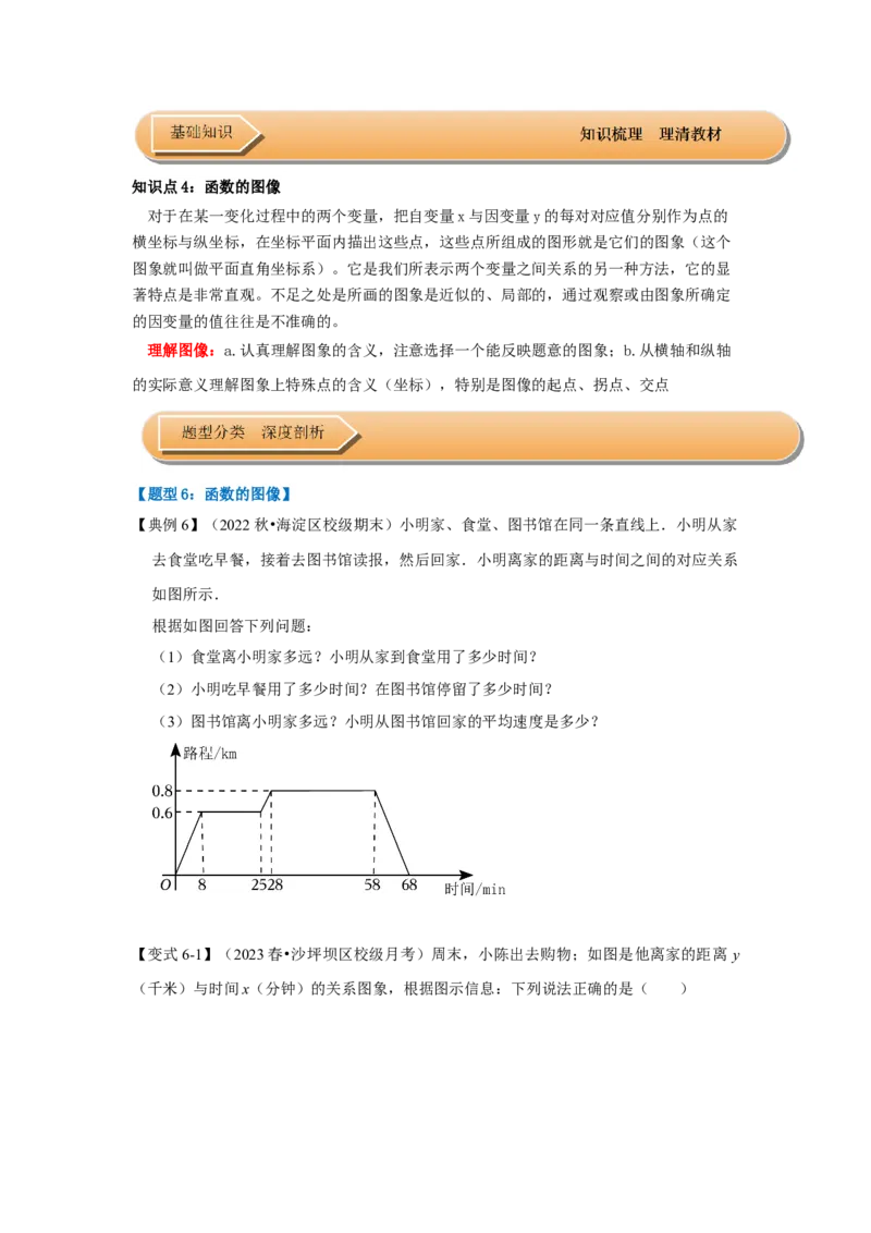 第01讲变量与函数（知识解读+达标检测）（原卷版）_初中数学人教版_八年级数学下册_保存转存之后查看(1)_8下-初中数学人教版（2026春新版持续更新）_旧版-可参考_07专项讲练