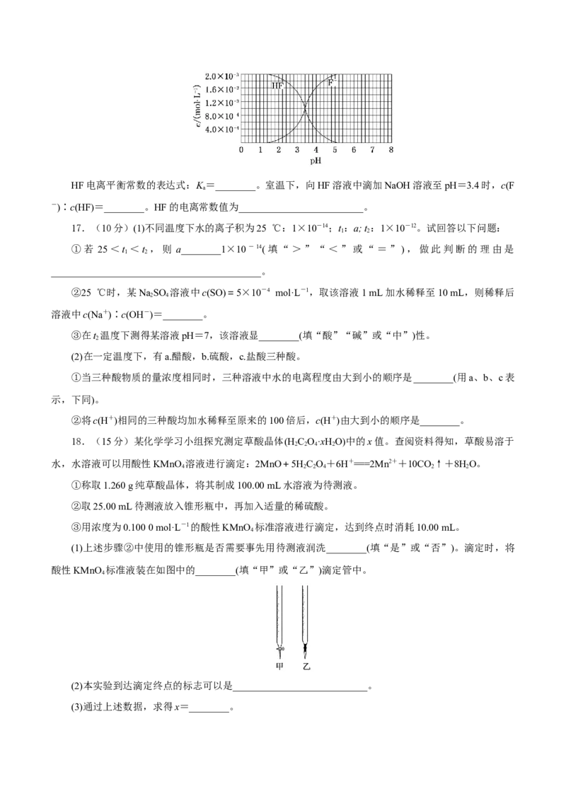 专题八能力提升检测卷（测）-2023年高考化学一轮复习讲练测（新教材新高考）（原卷版）_05高考化学_新高考复习资料_2023年新高考资料_一轮复习
