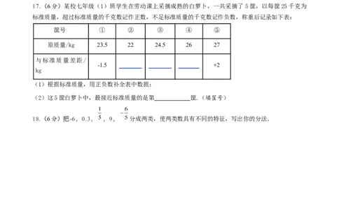 第一章有理数达标测试卷（含答案）人教版（2024）数学七年级上册_初中数学人教版_7上-初中数学人教版_7上-初中数学人教版（新版）_06习题试卷_单元测试_达标测试卷（含答案）