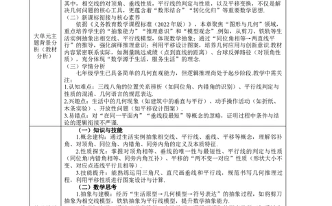 第7章相交线与平行线（大单元教学设计）-（人教版2024）_初中数学_七年级数学下册（人教版）_大单元教学课件+教学设计-U42