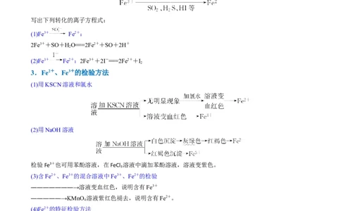 升级版微专题13亚铁离子、三价铁离子的性质及检验（原卷版）(全国版)_05高考化学_新高考复习资料_2024年新高考资料_一轮复习资料_备战2024年高考化学一轮复习考点微专题