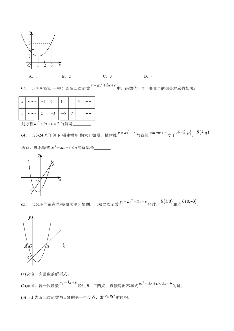 第二十二章二次函数知识归纳与题型突破（14题型清单）（学生版）_初中数学_九年级数学上册（人教版）_知识点汇总-U105_2025版