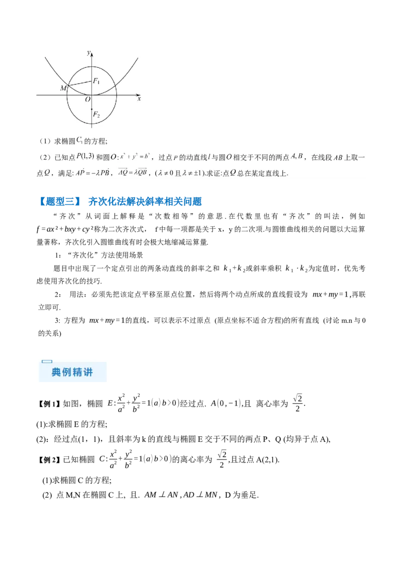 通关秘籍09圆锥曲线大题（易错点+六大题型）（原卷版）-备战2024年高考数学抢分秘籍（新高考专用）_2.2025数学总复习_2024年新高考资料_5.2024三轮冲刺