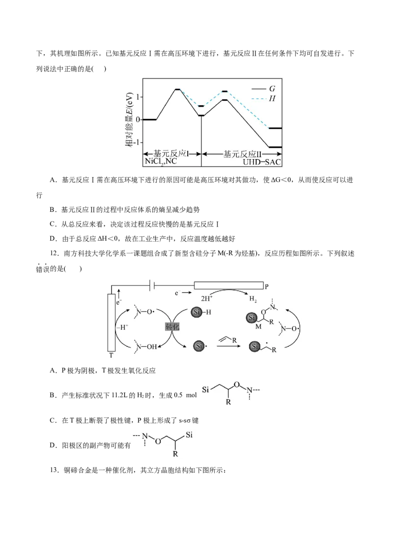 信息必刷卷02（浙江专用）（原卷版）_05高考化学_2025年新高考资料_2025考前信息卷_2025年高考化学考前信息必刷卷（浙江专用）34334845