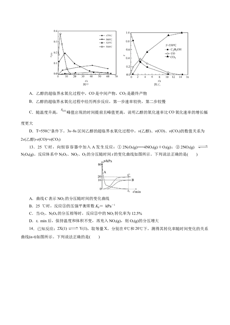 热点专项化学反应速率和化学平衡的图像（原卷版）_05高考化学_2025年新高考资料_二轮复习_上好课2025年高考化学二轮复习讲练测（新高考通用）3379109_主题三化学反应原理