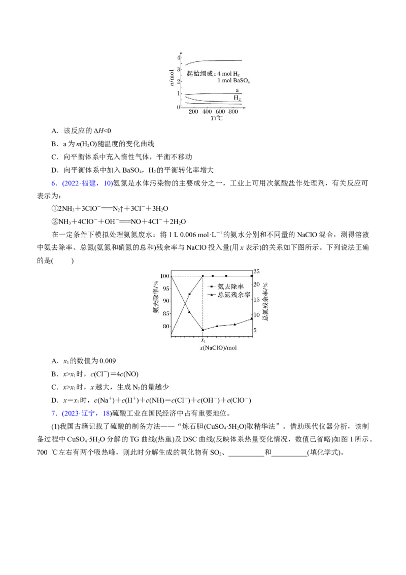 热点专项化学反应速率和化学平衡的图像（原卷版）_05高考化学_2025年新高考资料_二轮复习_上好课2025年高考化学二轮复习讲练测（新高考通用）3379109_主题三化学反应原理