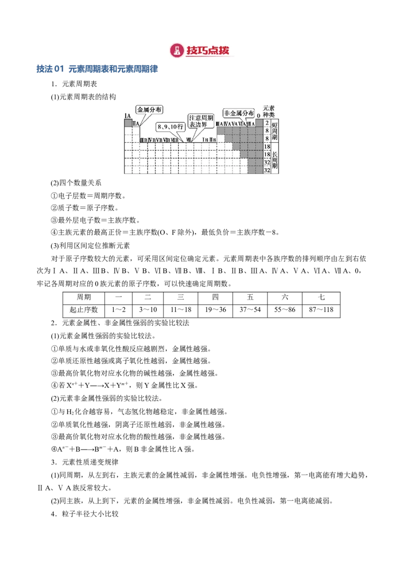 模板05元素&ldquo;位-构-性&rdquo;推断(解析版)_05高考化学_2025年新高考资料_二轮复习_2025年高考化学答题技巧与模板构建338868722_第一部分选择题突破
