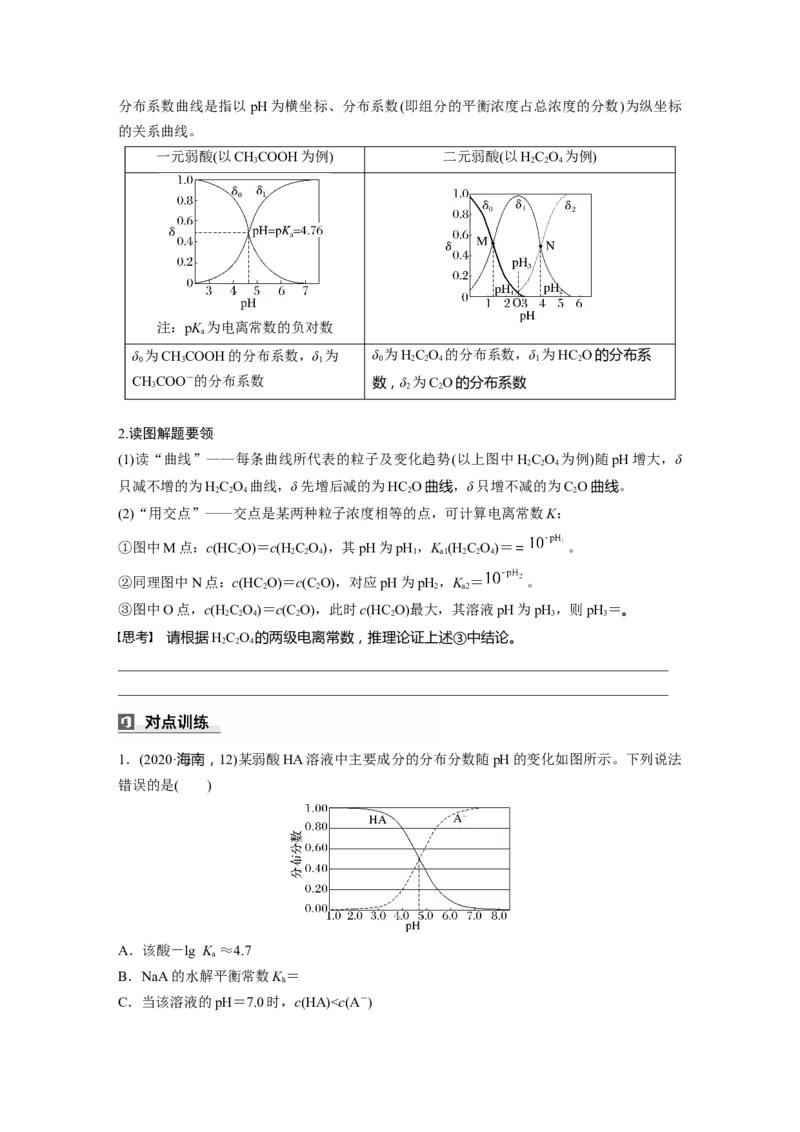 大单元四　第十二章　第56讲　溶液中的粒子平衡曲线分类突破_05高考化学_2025年新高考资料_一轮复习_2025大一轮复习讲义+课件（完结）_2025大一轮复习讲义化学学生用书Word版文档全书
