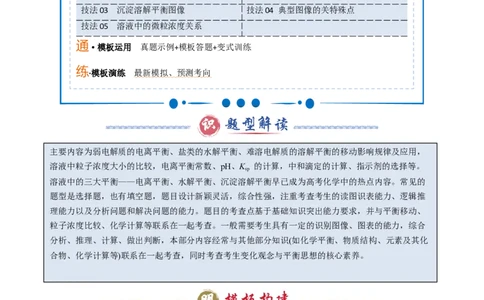 模板04电解质溶液图像分析(原卷版)_05高考化学_2025年新高考资料_二轮复习_2025年高考化学答题技巧与模板构建338868722_第一部分选择题突破