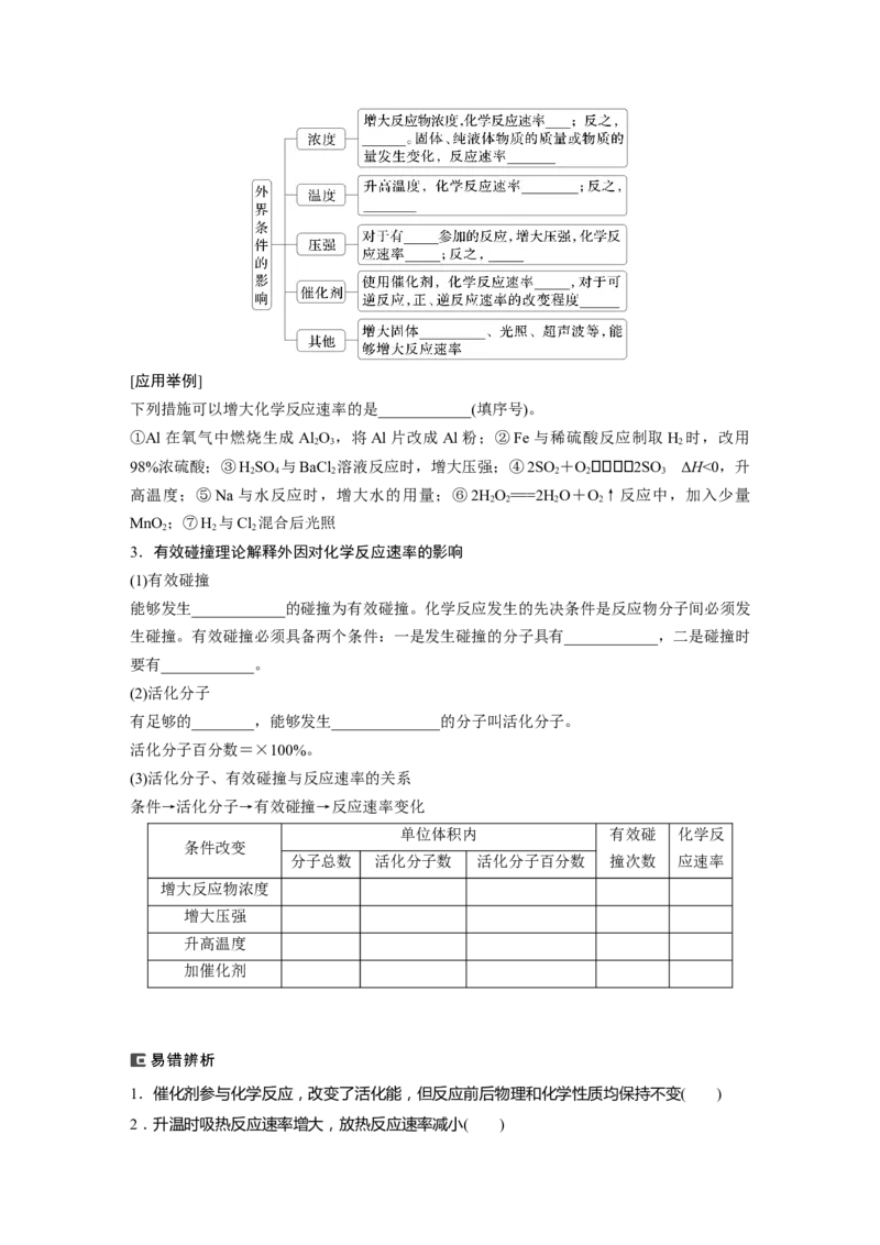 大单元四　第十一章　第44讲　化学反应速率及影响因素_05高考化学_2025年新高考资料_一轮复习_2025大一轮复习讲义+课件（完结）_2025大一轮复习讲义化学学生用书Word版文档全书