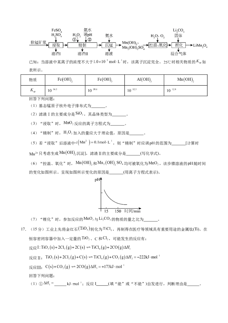 信息必刷卷01（湖北专用）（原卷版）_05高考化学_2025年新高考资料_2025考前信息卷_2025年高考化学考前信息必刷卷（湖北专用）3437801