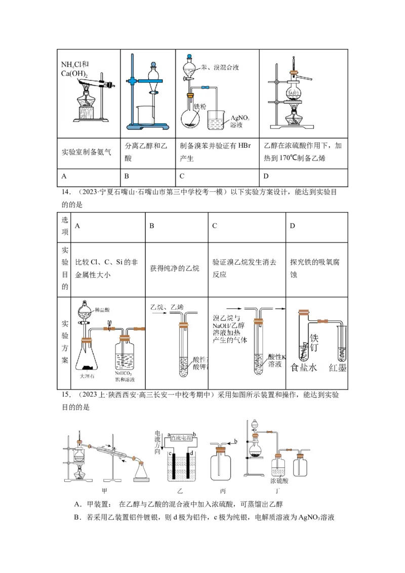 热点03化学实验装置图的分析判断（原卷版）_05高考化学_2024年新高考资料_3.2024专项复习_2024年高考化学热点&middot;重点&middot;难点专练（江苏专用）