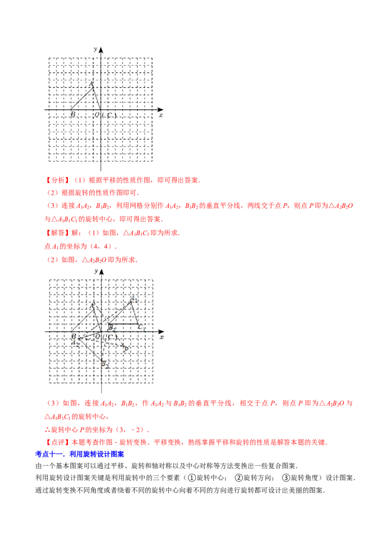 清单03旋转（12个考点梳理+题型解读+核心素养提升+中考聚焦）（解析版）_初中数学人教版_9上-初中数学人教版_06习题试卷_7期中期末复习专题