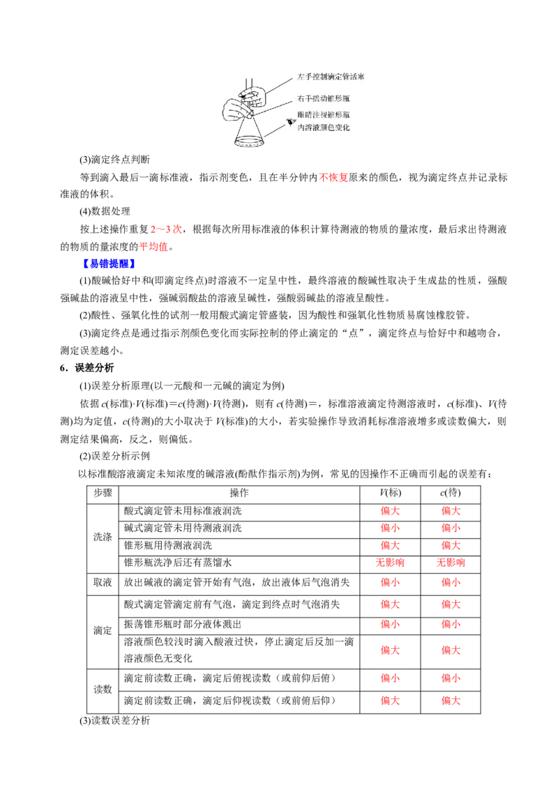 知识清单22水的电离及溶液的pH-上好课2025年高考化学一轮复习知识清单（新高考专用）（解析版）_05高考化学_2025年新高考资料_一轮复习