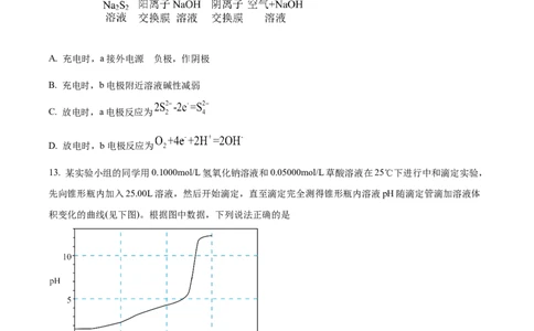 北京市通州区2022-2023学年高三上学期期末摸底考试化学试题（原卷版）_05高考化学_高考模拟题_新高考_2023届北京市通州区高三上学期期末考试化学