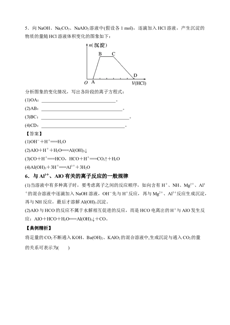 微专题29无机反应图像题及综合应用-备战2022年高考化学考点微专题（解析版）_05高考化学_新高考复习资料_2022年新高考资料_备战2022年高考化学考点微专题
