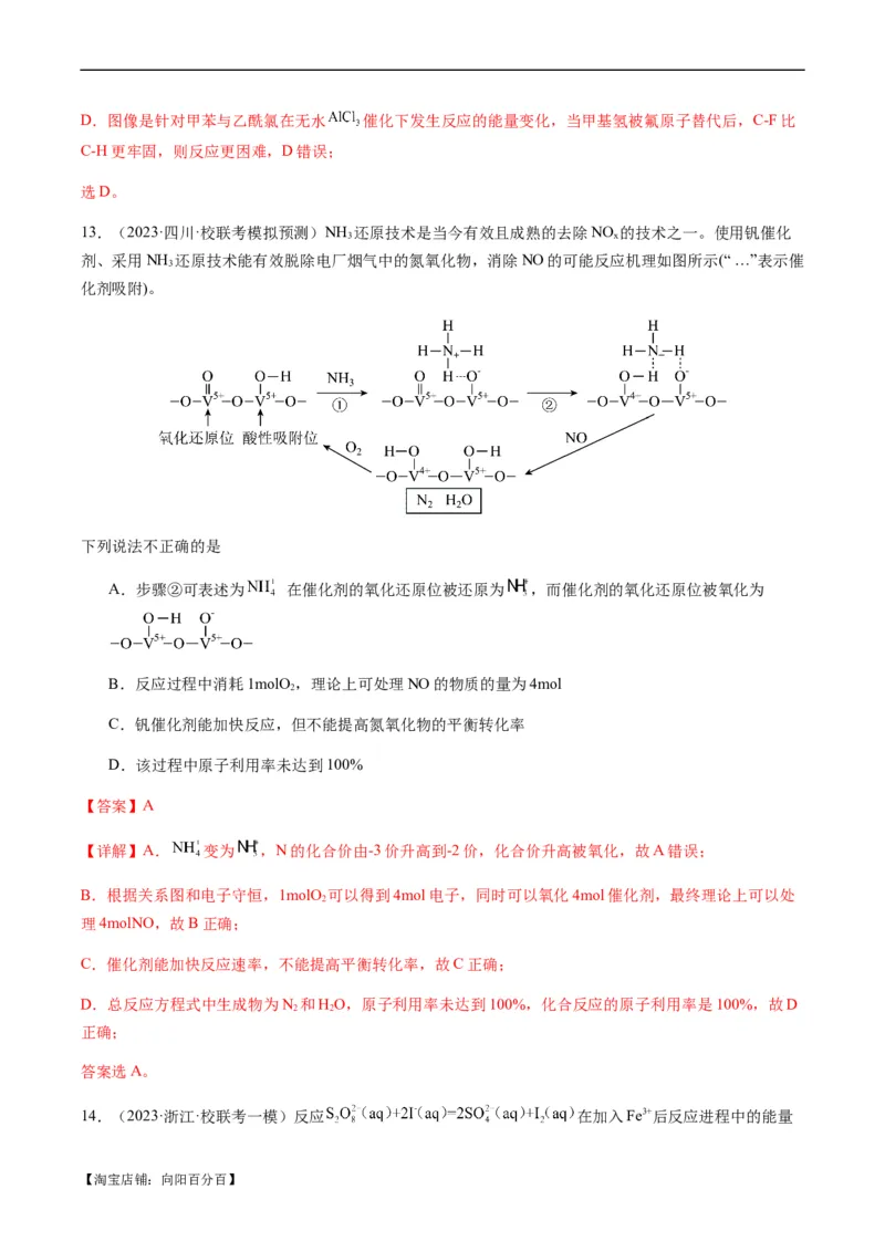热点06化学反应机理（反应历程）图像分析-2024年高考化学热点&middot;重点&middot;难点专练（新高考专用）（解析版）_05高考化学_新高考复习资料_2024年新高考资料_❤专项复习资料