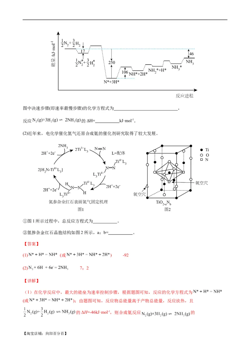 热点06化学反应机理（反应历程）图像分析-2024年高考化学热点&middot;重点&middot;难点专练（新高考专用）（解析版）_05高考化学_新高考复习资料_2024年新高考资料_❤专项复习资料