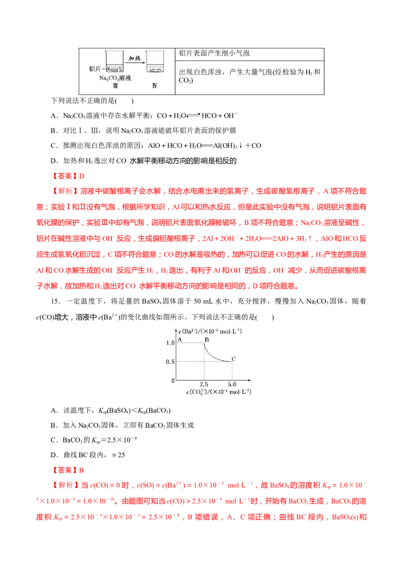 专题八能力提升检测卷（测）-2023年高考化学一轮复习讲练测（新教材新高考）（解析版）_05高考化学_新高考复习资料_2023年新高考资料_一轮复习