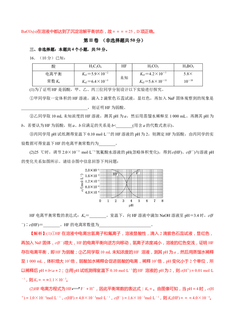 专题八能力提升检测卷（测）-2023年高考化学一轮复习讲练测（新教材新高考）（解析版）_05高考化学_新高考复习资料_2023年新高考资料_一轮复习