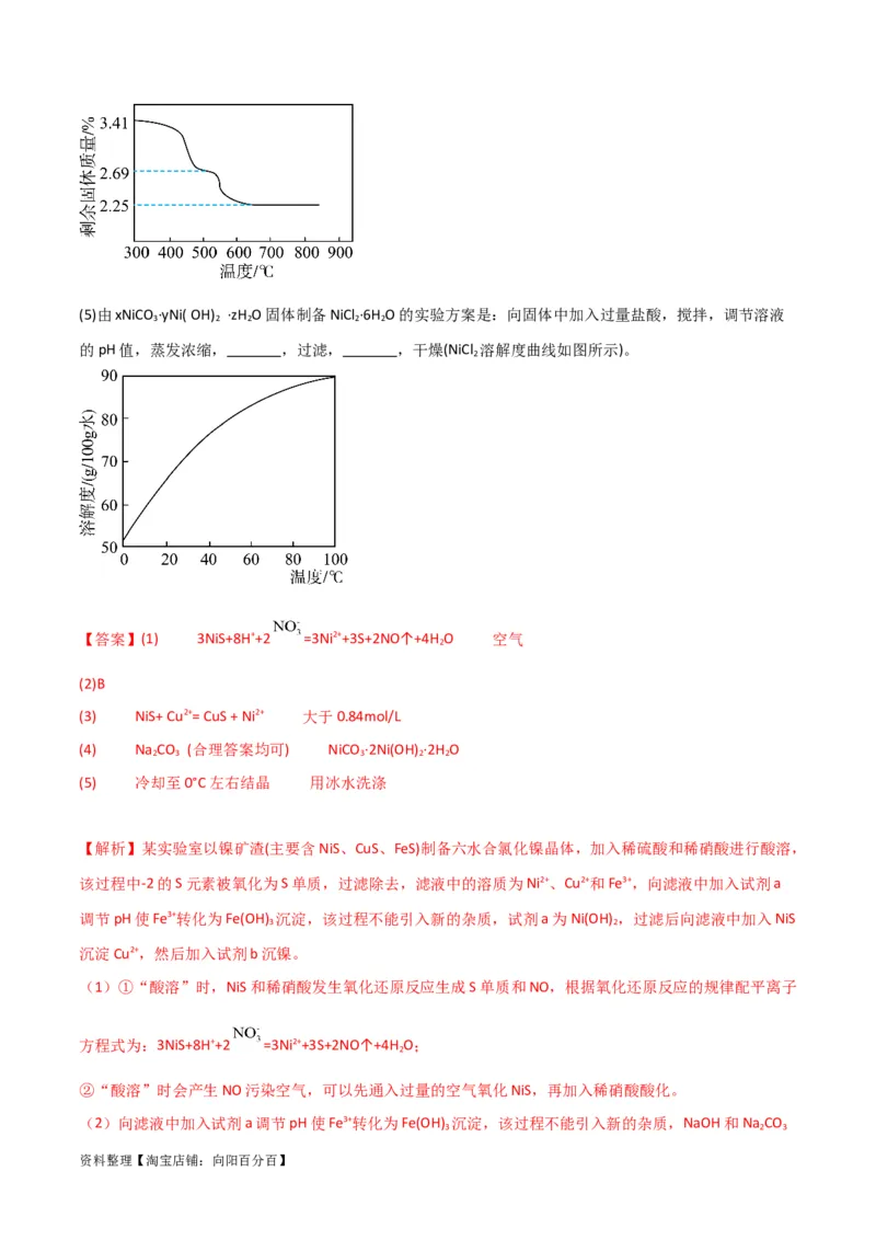 升级版微专题28有关工艺流程和实验探究方程式的书写（解析版）(全国版)_05高考化学_新高考复习资料_2024年新高考资料_一轮复习资料_备战2024年高考化学一轮复习考点微专题