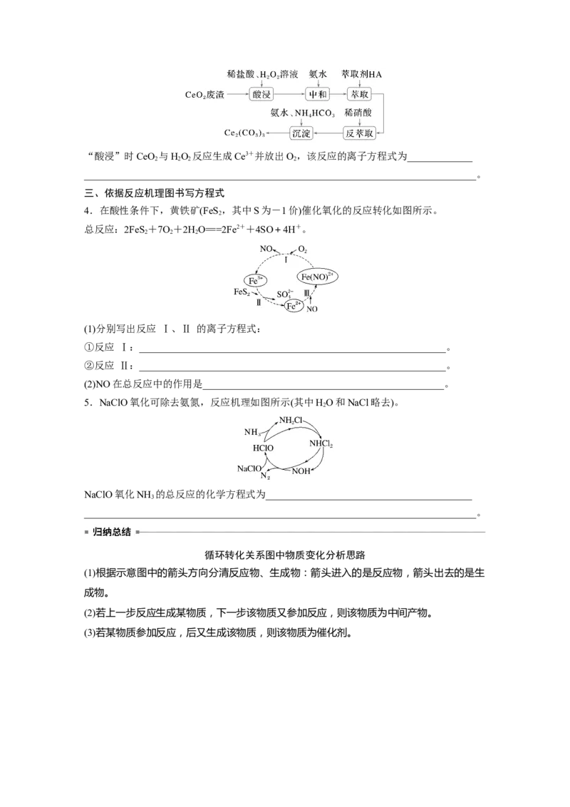 大单元一　第一章　热点强化3　情景方程式的书写_05高考化学_2025年新高考资料_一轮复习_2025大一轮复习讲义+课件（完结）_2025大一轮复习讲义化学学生用书Word版文档全书