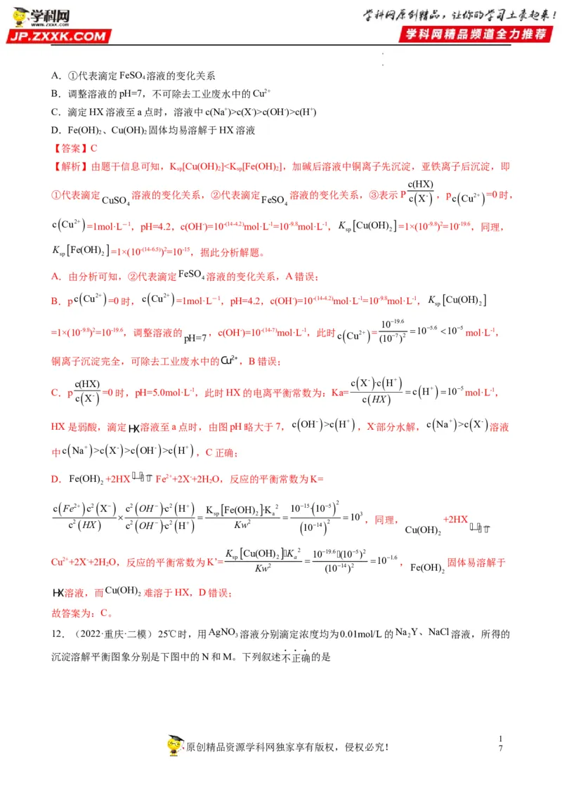 热点07水溶液中的新型曲线分析（解析版）_05高考化学_新高考复习资料_2023年新高考资料_专项复习_2023年高考化学热点&middot;重点&middot;难点专练（新高考专用）_214