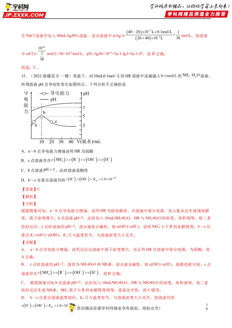 热点07水溶液中的新型曲线分析（解析版）_05高考化学_新高考复习资料_2023年新高考资料_专项复习_2023年高考化学热点&middot;重点&middot;难点专练（新高考专用）_214