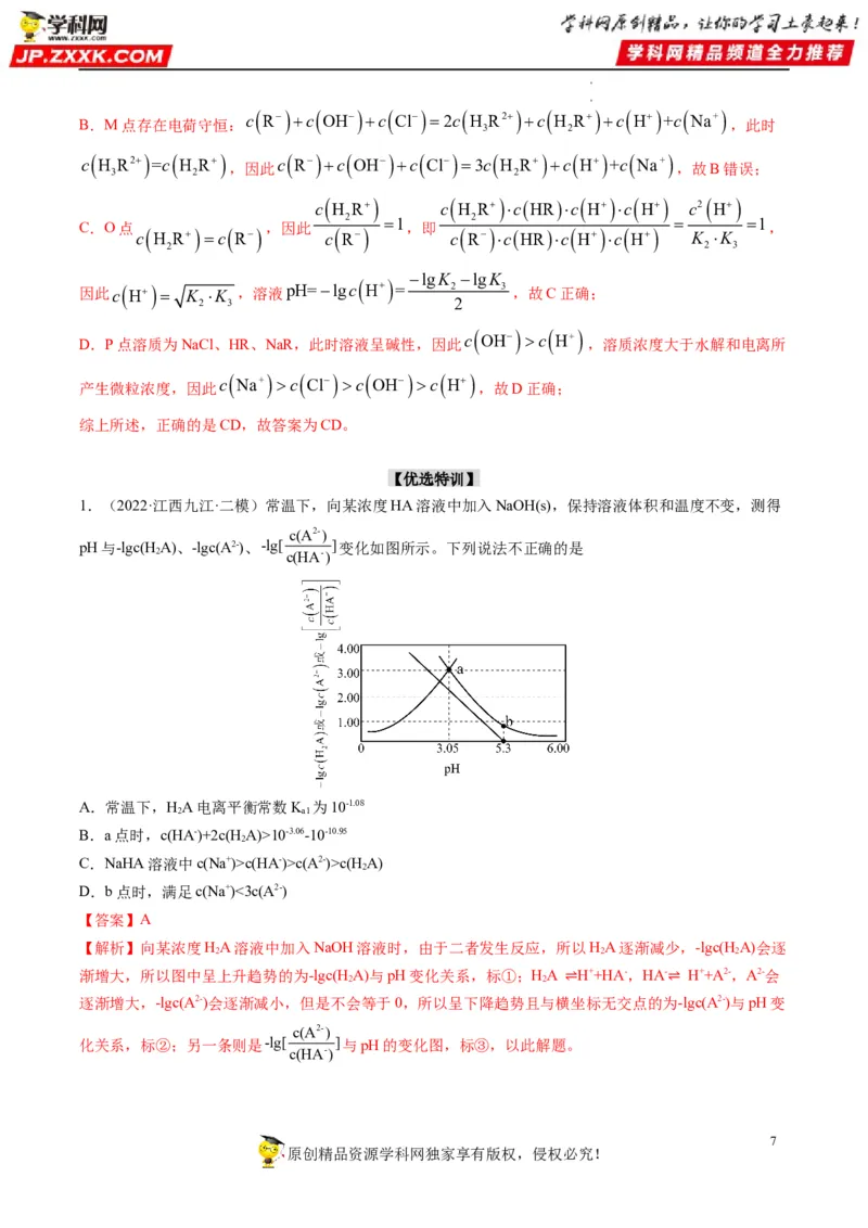 热点07水溶液中的新型曲线分析（解析版）_05高考化学_新高考复习资料_2023年新高考资料_专项复习_2023年高考化学热点&middot;重点&middot;难点专练（新高考专用）_214