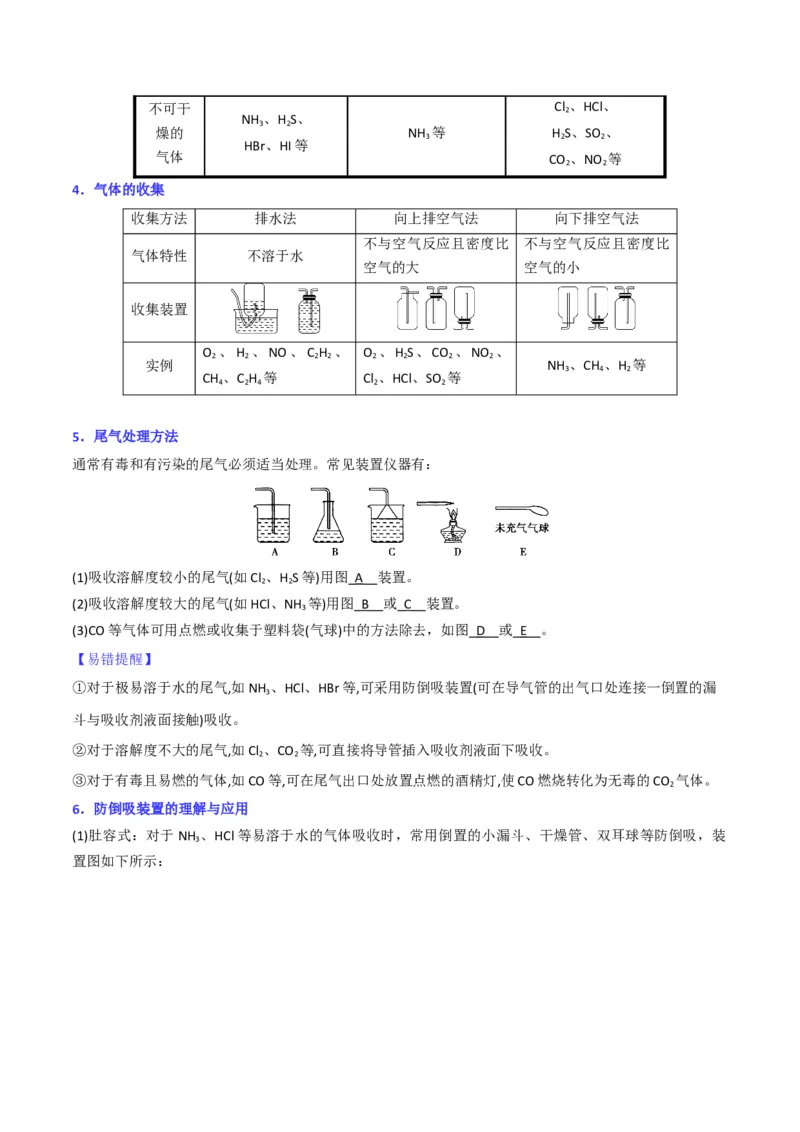 升级版微专题44以气体制备为主体的实验-备战2024年高考化学考点微专题（解析版）(全国版)_05高考化学_新高考复习资料_2024年新高考资料_一轮复习资料_教师版（含答案解析）