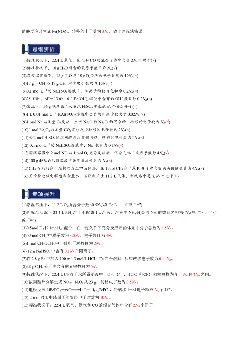 知识清单04物质的量（解析版）_05高考化学_新高考复习资料_2025年新高考资料_上好课2025年高考化学一轮复习知识清单3246985