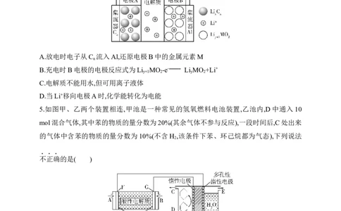 专题十化学反应与电能（含答案）_05高考化学_2025年新高考资料_专项练习_2025高考化学专题练习（含答案）（完结）