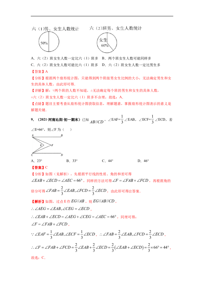 期末押题测试卷（二）-高频考点2021-2022学年七年级数学下册高频考点专题突破（人教版）（解析版）_初中数学人教版_7下-初中数学人教版_7下-初中数学人教版（旧版）赠送_06习题试卷