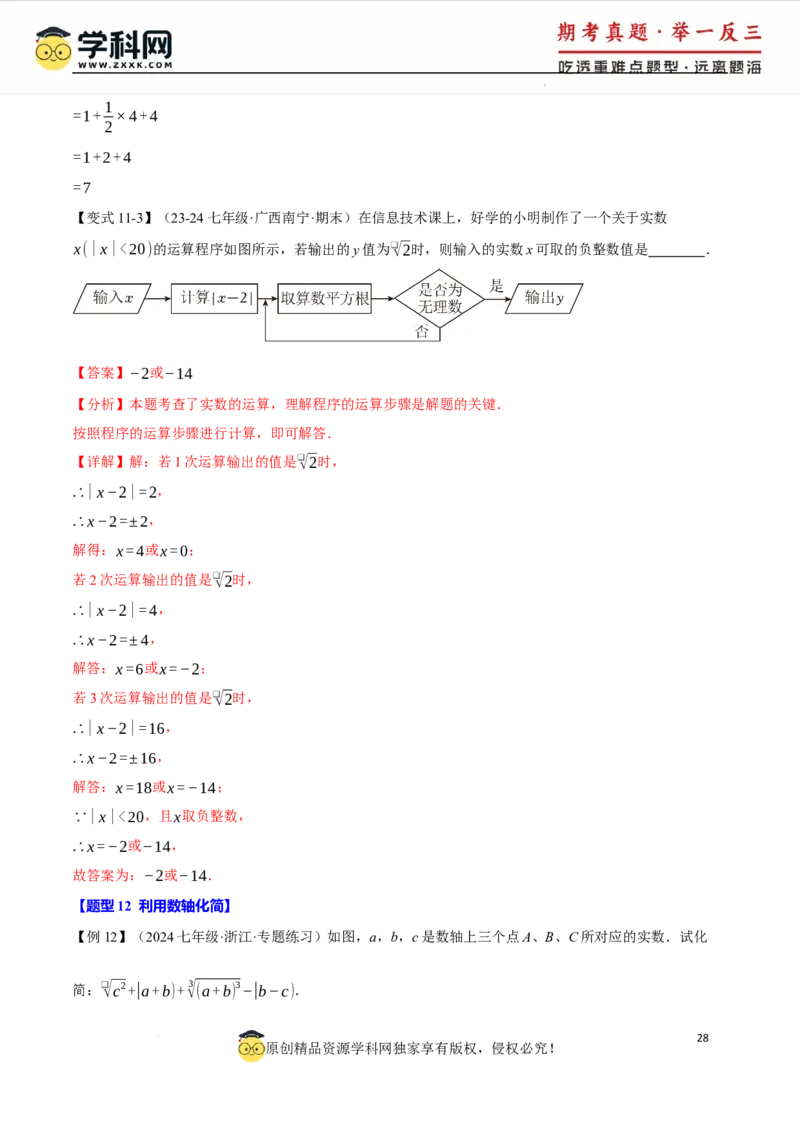 专题8.6实数全章专项复习5大考点13种题型（举一反三）（人教版2024）（解析版）_初中数学人教版_7下-初中数学人教版_7下-初中数学人教版（2025春季新版）持续更新_04专项讲练
