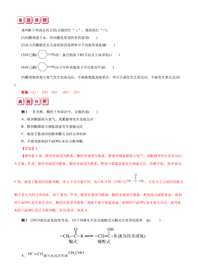 知识清单28++烃的衍生物-口袋书2024年高考化学一轮复习知识清单_05高考化学_2024年新高考资料_1.2024一轮复习_2024年高考化学一轮复习知识清单