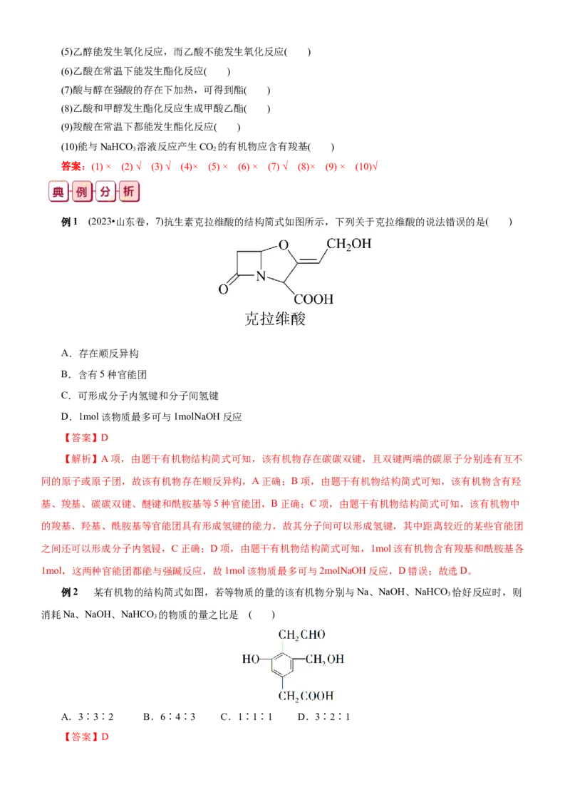 知识清单28++烃的衍生物-口袋书2024年高考化学一轮复习知识清单_05高考化学_2024年新高考资料_1.2024一轮复习_2024年高考化学一轮复习知识清单