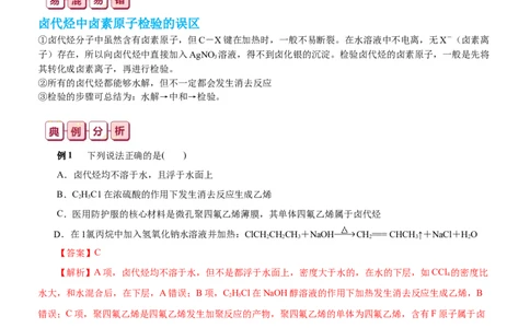 知识清单28++烃的衍生物-口袋书2024年高考化学一轮复习知识清单_05高考化学_2024年新高考资料_1.2024一轮复习_2024年高考化学一轮复习知识清单
