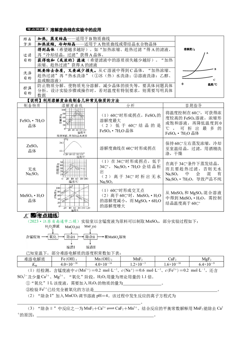 微专题突破14物质制备与实验方案设计考点透视（学案）（教师版）_05高考化学_2025年新高考资料_二轮复习_01高考语文等多个文件