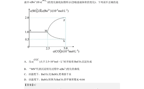 专题十六沉淀溶解平衡（专练）-冲刺2023年高考化学二轮复习核心考点逐项突破（解析版）_05高考化学_新高考复习资料_2023年新高考资料_二轮复习