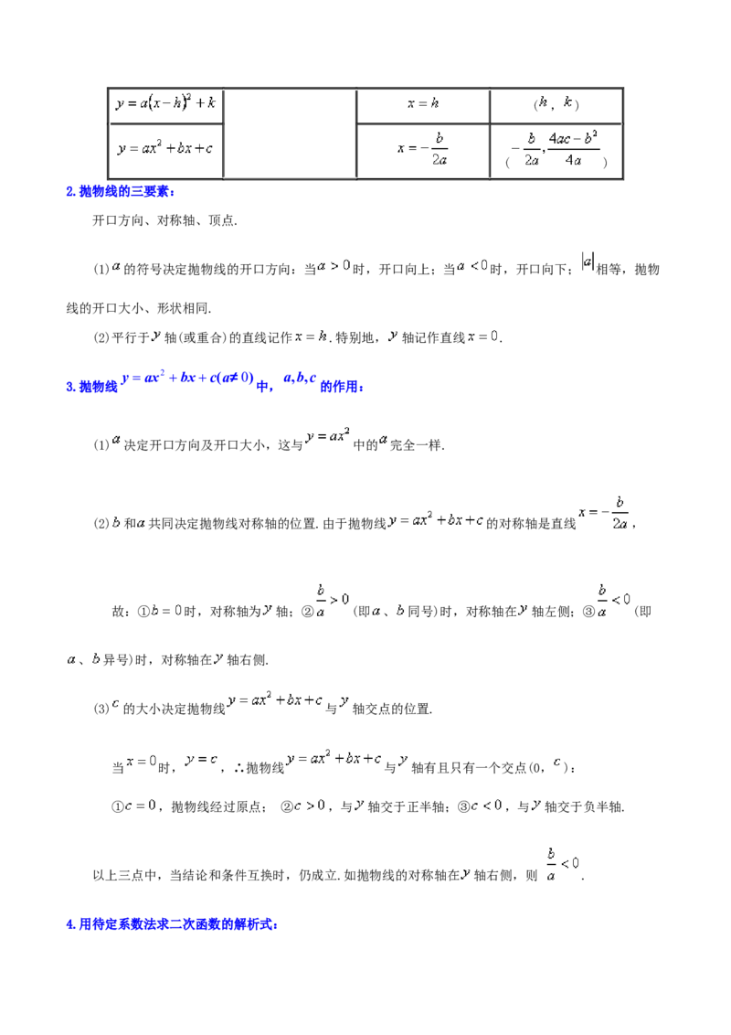 第22章二次函数全章复习攻略与检测卷（1个概念1个性质2种关系1个应用4种思想）（教师版）_初中数学_九年级数学上册（人教版）_常见题型通关讲解练-V3_2024版