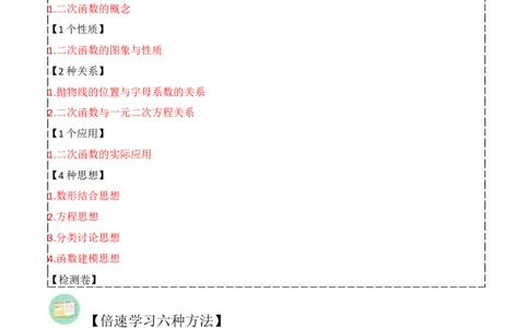 第22章二次函数全章复习攻略与检测卷（1个概念1个性质2种关系1个应用4种思想）（教师版）_初中数学_九年级数学上册（人教版）_常见题型通关讲解练-V3_2024版