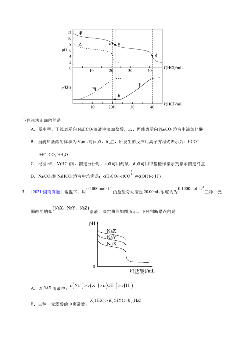 专题十三水的电离与溶液的pH（专讲）-冲刺2023年高考化学二轮复习核心考点逐项突破（原卷版）_05高考化学_新高考复习资料_2023年新高考资料_二轮复习