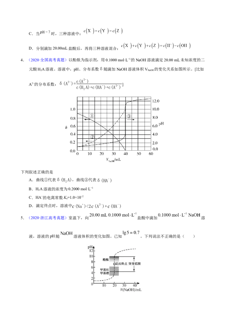 专题十三水的电离与溶液的pH（专讲）-冲刺2023年高考化学二轮复习核心考点逐项突破（原卷版）_05高考化学_新高考复习资料_2023年新高考资料_二轮复习