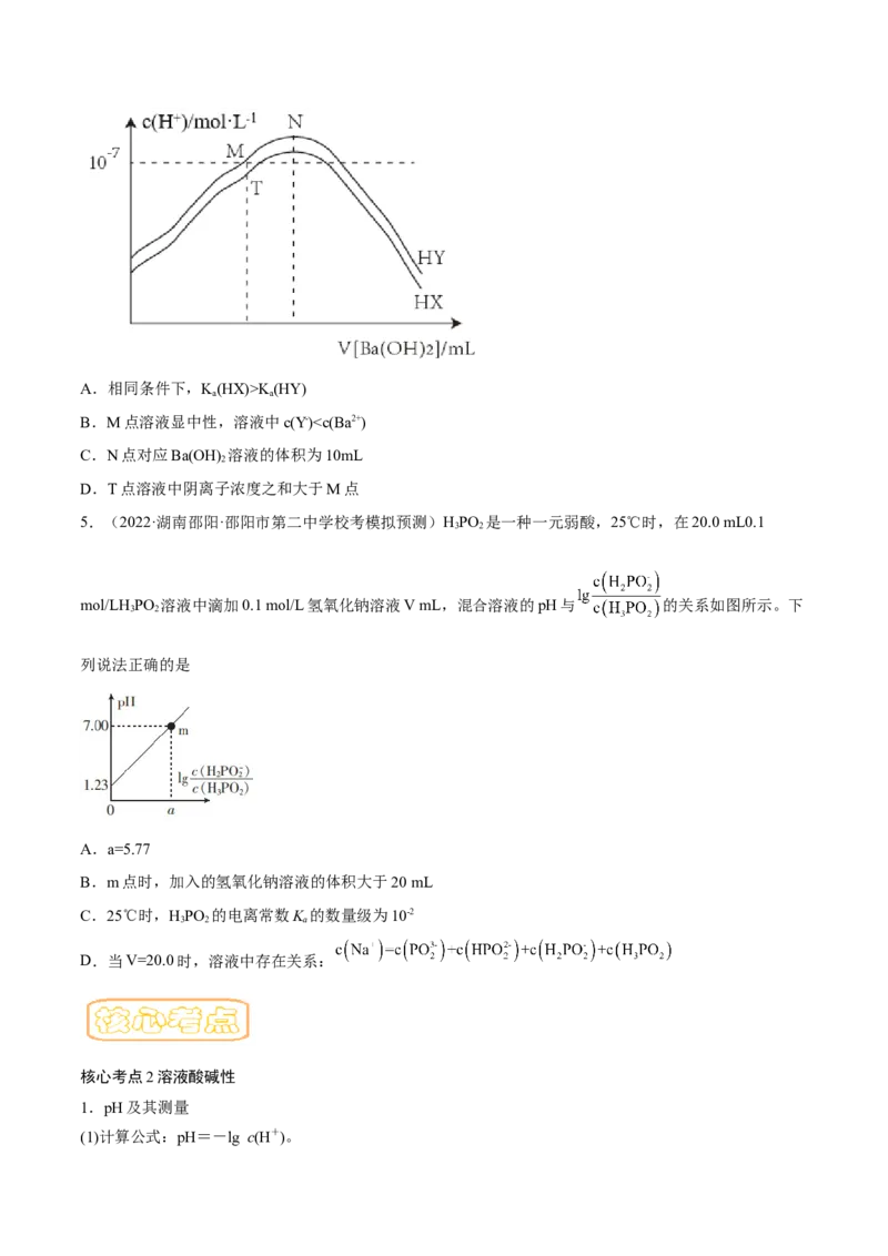 专题十三水的电离与溶液的pH（专讲）-冲刺2023年高考化学二轮复习核心考点逐项突破（原卷版）_05高考化学_新高考复习资料_2023年新高考资料_二轮复习
